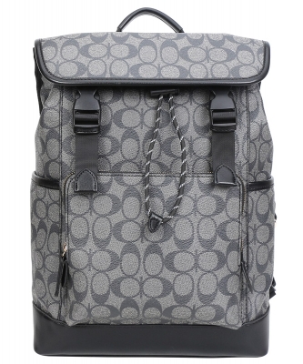 Oval Print Pattern Backpack 008-8883 BLACK